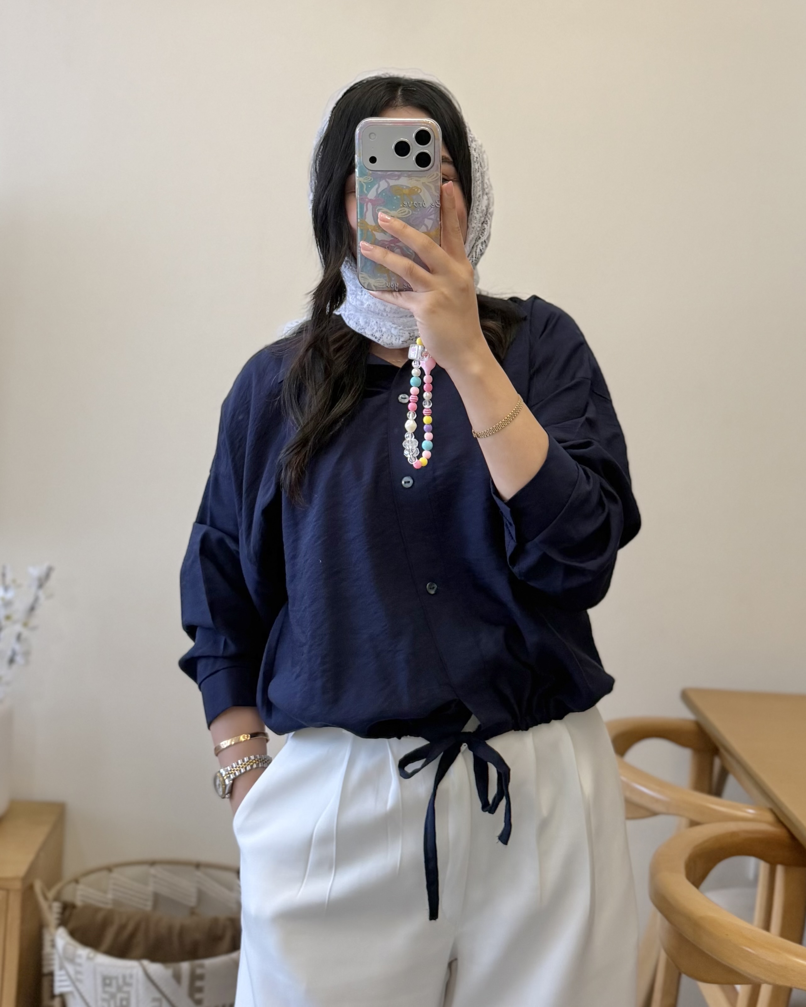 شومیز پری وارداتی سورمه ای