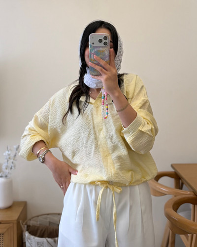 شومیز پری وارداتی زرد